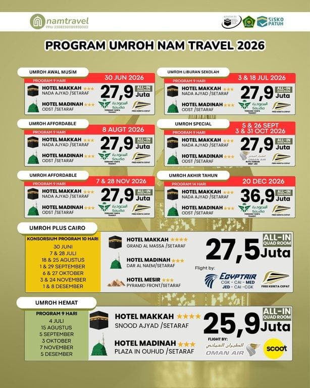 UMROH AWAL MUSIM JUNI 2026